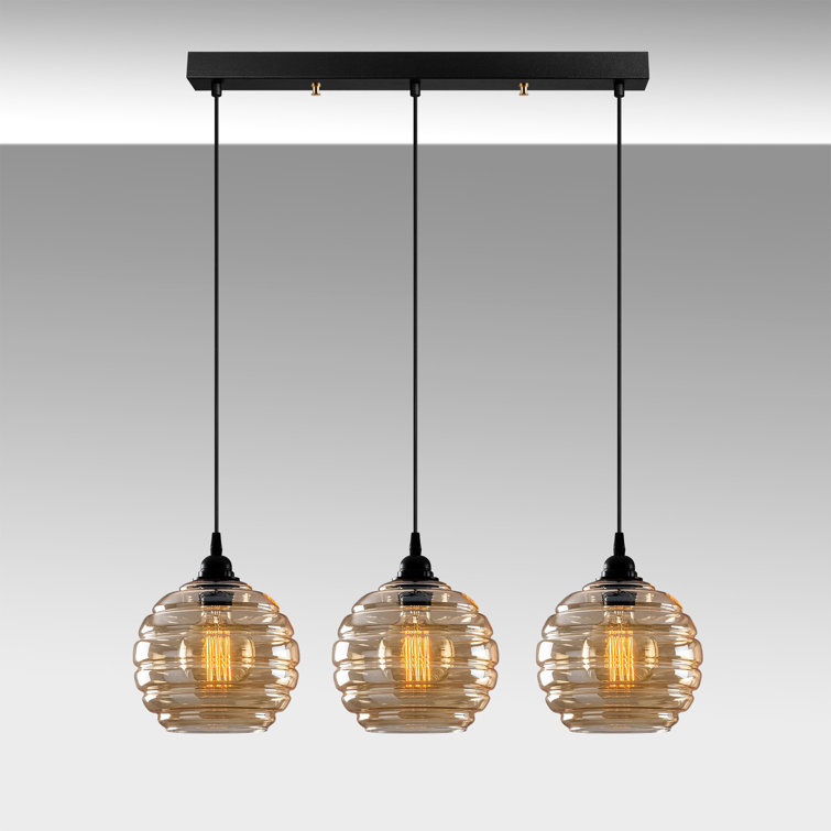Williston Premo 3 Light Kitchen Island Globe Pendant Wayfair.co.uk